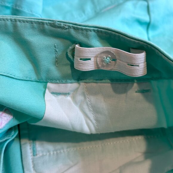 Vineyard Vines Shorts Chino Seafoam Green Pink Embroidered Whales Preppy Size 14 - Picture 6 of 11